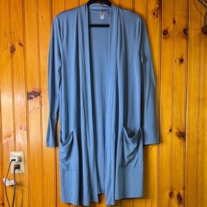Zenana Outfitters Light Blue Open Front Cardigan